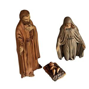Nativity Set Replacements Hand Painted Christmas Mary Joseph Baby Jesus Manger